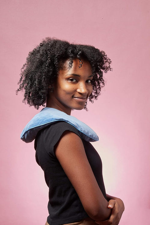 DreamTime Neck and Shoulder Comfort Wrap with Aromatherapy, Pain Relief, Microwave or Freeze, Blue
