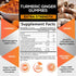 Turmeric Curcumin & Ginger Gummies 95% Curcuminoids with Black Pepper Extract for Max Absorption Joint Support, Nature's Tumeric Herbal Extract Supplement, Vegan Gummy Capsules, Non-GMO - 120 Gummies