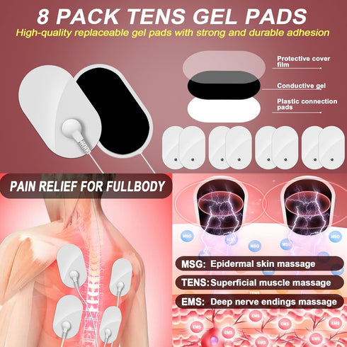 Pawfan TENS Unit EMS Muscle Stimulator, Dual Channel Muscle Stimulator Machine for Back Neck Shoulder Pain Relief