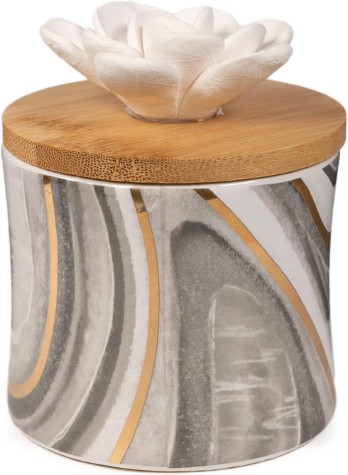 Scentsationals Ceramic Flower Passive Diffuser, Aesthetic Essential Oils Aroma Diffuser for Home Air Freshener