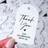 Yellow Yogi 100pcs 1.4" 2.5" Thank You Gift Tags, x White Heavy Cardstock Paper Gift Tags with String, Arched Rectangle