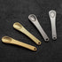 LISAPACK 4 Pack Metal Makeup Spatula, Mini Spoon, Beauty Scoop for Facial Cosmetic, Face Mask (Silver & Gold)