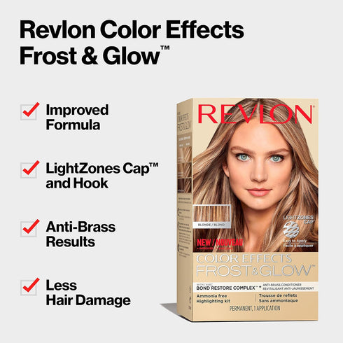 Revlon Color Effects Highlighting Kit, Permanent Hair Dye for Balayage, Frosting & Ombre, 20 Blonde, 8 Oz