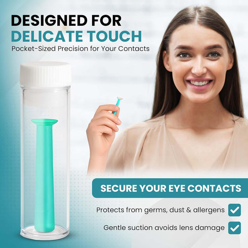 Soft Contact Lens Inserter Remover, Green, 1pc for Monthly and Daily Lenses