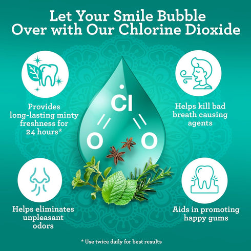 GuruNanda Mouthwash Oral Rinse, Wild Mint, 16 Fl Oz, Promotes Fresh Breath up to 24 hours, Alcohol-free, ADA Accepted