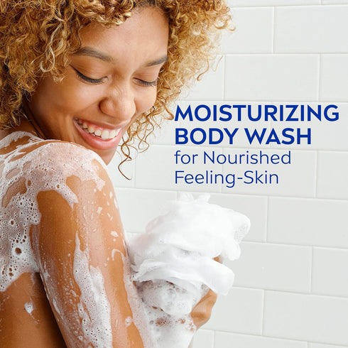 Nivea Coconut and Almond Milk Moisturizing Body Wash for Dry Skin, 30 Fl Oz Pump Bottle