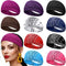 WILLBOND 10 Pcs Non Slip Wide Bandana Headbands for Women, Elastic Boho Bling Rhinestone Hair Accessories for Sports