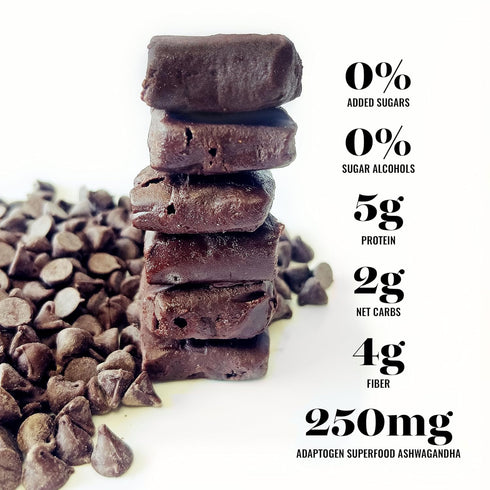100 CAL SNACKS Protein Bars Chocolate Brownie, Healthy Snacks, Vegan, Low Net Carbs & High Fiber