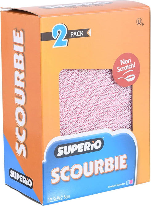 Superio 6 Pack Nylon Cleaning Pad, Multi-Surface Scratch-Free Scour Sponge for Dishes, Cookware, China, and Plasticware