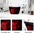 Waterproof Makeup Bag for Purse, Funny Abstract Red Rose Cosmetic Bags for Women, Travel Toiletry Pouch