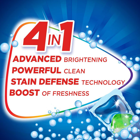 Purex 4-in-1 + OXI Laundry Detergent Pacs, Fresh Morning Burst, 56 Count