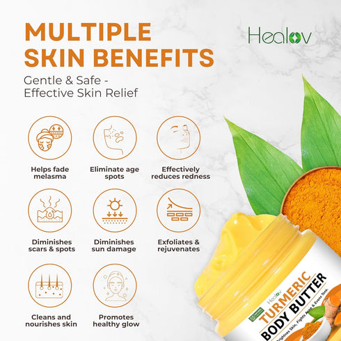 Turmeric Face Cream – All Natural Skin Brightening Lotion for Dark Spots, Hyperpigmentation, and Acne