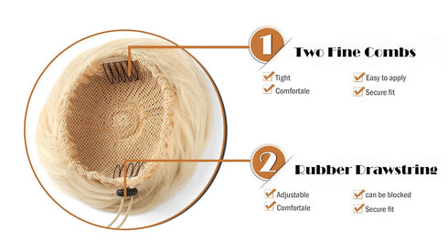Onedor Synthetic Fiber Hair Extension Chignon Donut Bun Wig Hairpiece, 10 Count