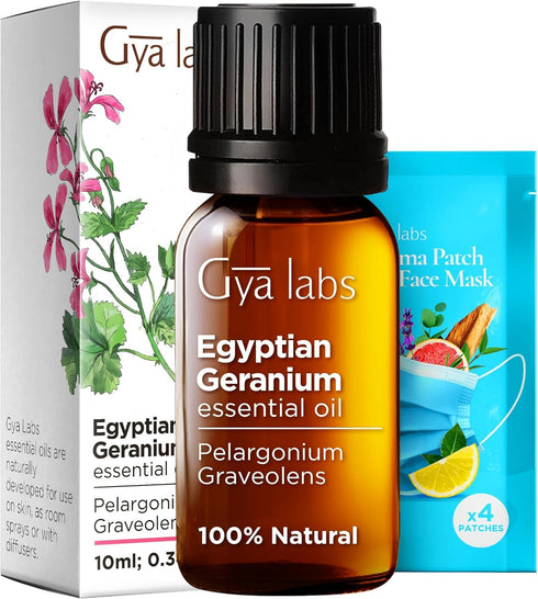 Gya Labs Egyptian Geranium Essential Oil for Diffuser - 0.34 Fl Oz - 100% Pure Natural Aromatherapy Oil