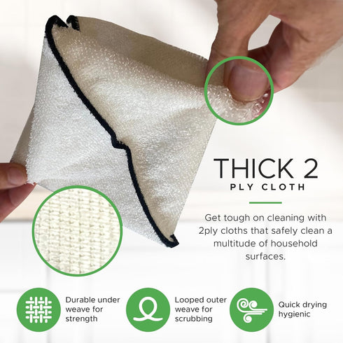 Whiffkitch Dishcloths & Towels for Kitchen, 9x9 Inches, Multi Color, 6 Pack, Durable Non-Scratch
