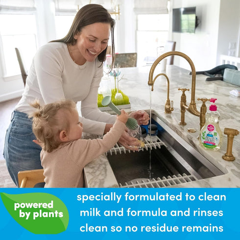 Dapple Baby Bottle and Dish Soap, Plant Based, Hypoallergenic, 16.9 Fl Oz (Pack of 3), 1 Pump Included