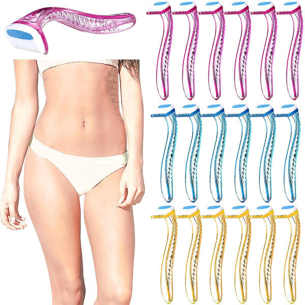 Honoson 16 Pieces T Type Bikini Disposable Razors for Women, Durable Travel Accessories for Body Hair