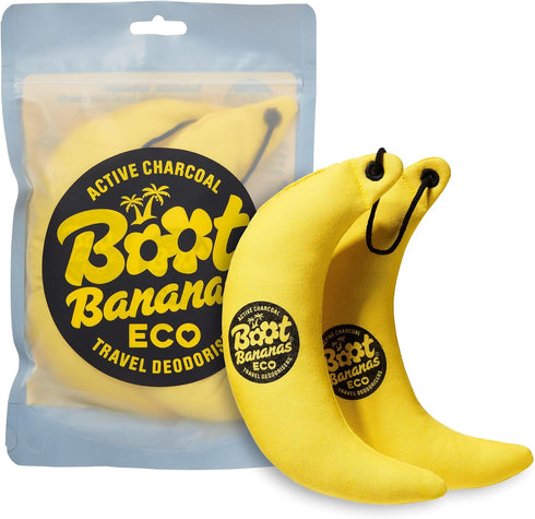 Boot Bananas Eco Travel Deodorisers | 1 Pair, Light Weight, Sustainable, Reusable Sports Shoe & Glove Odour Neutralizer