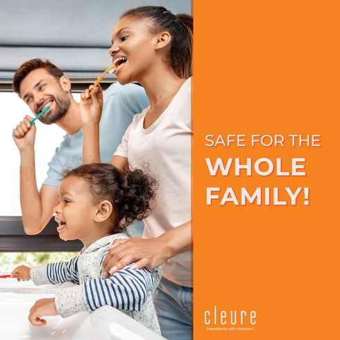 Cleure Cinnamon No Fluoride Toothpaste ¦ SLS Free, Mint Free, Xylitol for Fresh Breath & Whitening - 4oz Tube, Pack of 2