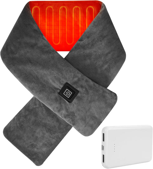 ROWARMSEY Neck Heating Pad Cordless with 5000mAh Power Bank,Neck Warmer for Pain Relief