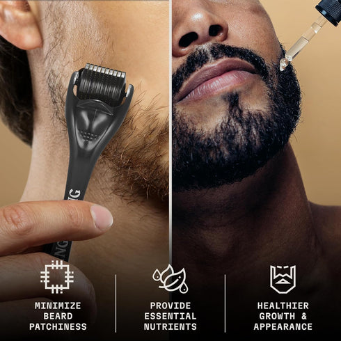 Striking Viking Beard Growth Kit, Beard Growth Oil with Roller for Thickening and Conditioning, Vanilla 2 Fl Oz