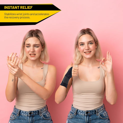 invera 1, Adjustable Wrist Support Brace, Compression Sleeve, Unisex Wrist Protection Sleeve with Straps for Sprain