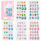 Laza 120pcs Children Nails Press On Pre-glue Full Cover Nail Tips Kit, Colorful Rainbow Short Artificial Nails