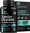 Digestive Enzymes with Probiotics - 60 Pills for Women & Men, Bloating Relief & Gut Health with Bromelain, Papaya &