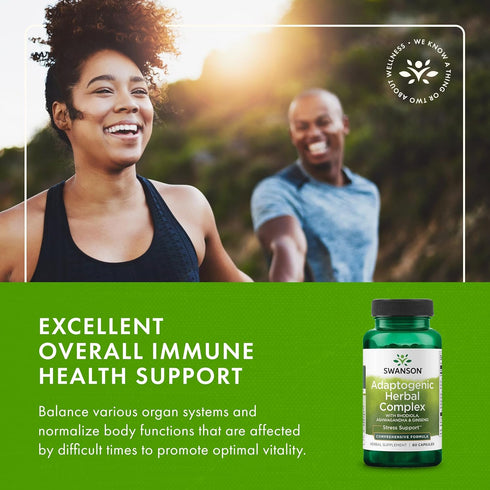 Swanson Rhodiola Ashwagandha Ginseng Complex, 60 Capsules for Energy, Immune Function, Stress Support
