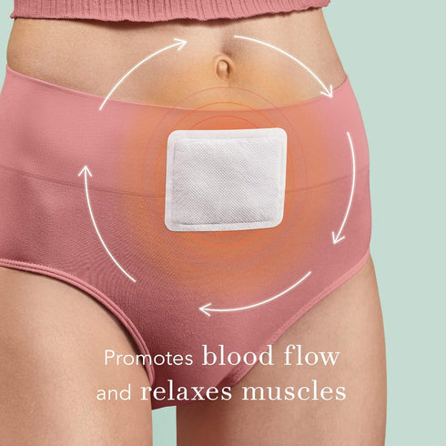 Rael Heating Pad, Herbal Heating Patches for Period Cramps, Ultra Thin Design, On The Go Size (6 Count)