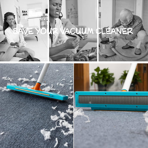 Carpet Rake for Hair Removal, Carpet Scraper Brush, Pet Fur Remover for Couch, Furniture, and Carpet