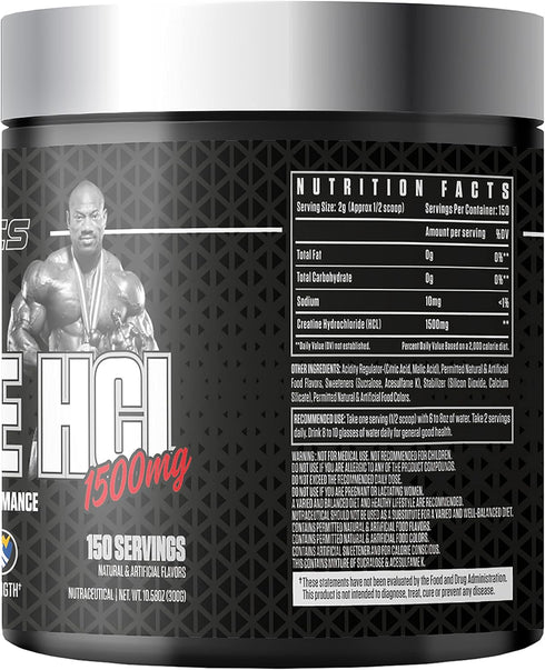Dexter Jackson Black Series Creatine Hcl | 1500mg, 300g (150 Servings, Orange Blast)