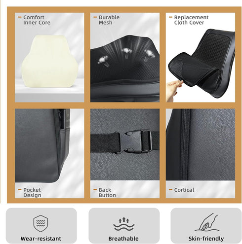 Joyset Tissue,4D Back Massager with Heat,Neck Massager for Back Pain Deep Kneading Shiatsu Lower Back Massage Pillow