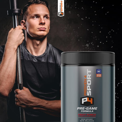 Proven4 Pre Workout Powder - Men & Women with Creatine, Beta Alanine, Caffeine, NSF Certified, 30 Servings, Fruit Punch
