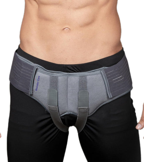 Wonder Care Hernia Belt for Men, XL, Inguinal Support, Adjustable Groin Straps, Removable Compression Pads