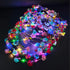 PTHTECHUS 12 Pack LED Flower Headband Crown - Glow in The Dark Party Supplies for Men Women