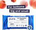Pura Flushable Wipes 4 x 40 Toilet Wipes (160 Wipes), 100% Plastic Free Moist Toilet Tissue, Sensitive Skin