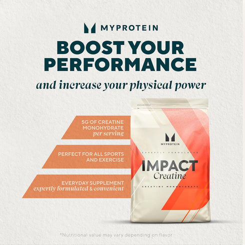 Myprotein Creatine Monohydrate Powder, 1.1 Lb (100 Servings) - Pure Unflavored Post/Pre Workout Supplement
