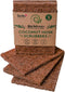 Coconut Husk Scrubber (3) | Natural Dish Scrubber & Eco-Friendly Coconut Scouring Pads | Non-Scratch Coconut Sponge
