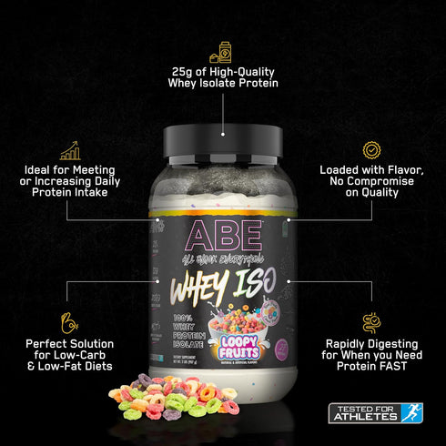 All Black Everything Whey Protein Powder - 25g Protein, Fruity Cereal Milk Flavor, 27 Servings, Low Carbs & Sugar