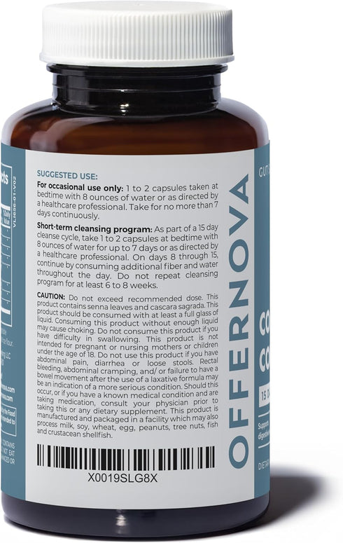 Complete Colon Detox, 15 Days, 30 Capsules, All Natural Cleanser for Bloating & Constipation Relief