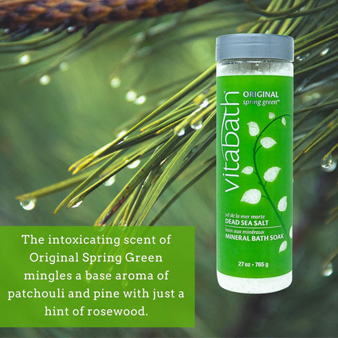 Vitabath Original Spring Green Mineral Bath Soak, 27 oz Reviving Muscle Recovery and Relaxation