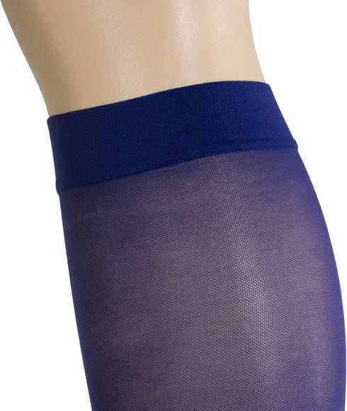 Truform Sheer Compression Stockings, Women's Knee High Length, Open Toe, 15-20 mmHg, 20 Denier, Purple, Medium