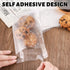 200PACK Self Sealing Cellophane Treat Bags, Clear Cookie Bags for Gift Giving with Stickers, 4X6INCH