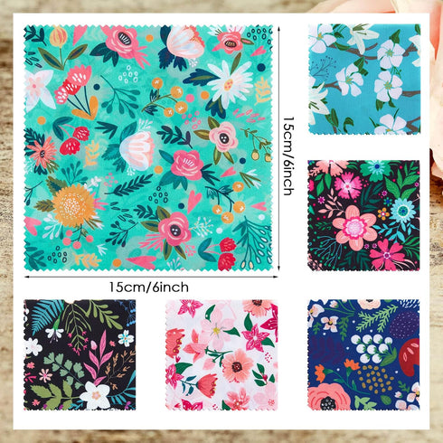 Weewooday 18 Pack 6 6 Inches(Floral) Glasses Cleaning Cloth Cute Llama Cactus Design Microfiber Cleaning Cloths