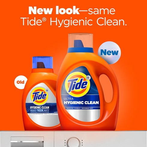 Tide Hygienic Clean Heavy 10X Duty Laundry Detergent Liquid Soap, Original Scent, HE Compatible, 59 Loads