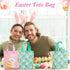 Wovnet 30 10 8 4in Pcs Easter Gift Bags Pastel Colors Easter Bunny Goodie Treat Tote Bags with Handle Reusable Non