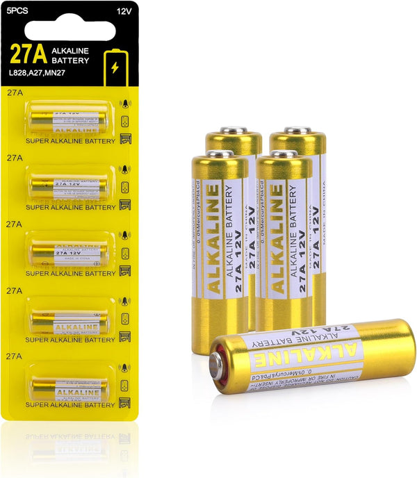 kunying A27 27A 12V Battery,27a 12v Battery for Remote,27a Batteries 5 Pack, Long