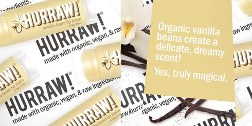 Hurraw! Vanilla Bean Lip Balm, 3 Pack: Organic, Vegan, Gluten Free, 100% Natural Ingredients