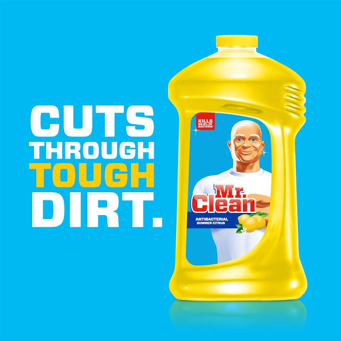 Mr. Clean Summer 128 Oz Multi Surfaces Antibacterial Liquid Cleaner, Citrus